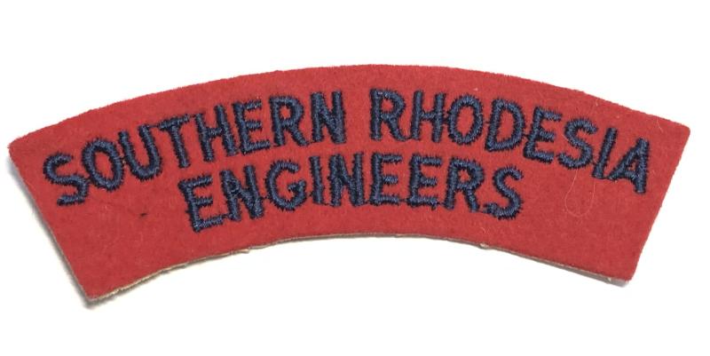 SOUTHERN RHODESIA ENGINEERS cloth shoulder title c. 1949-56..