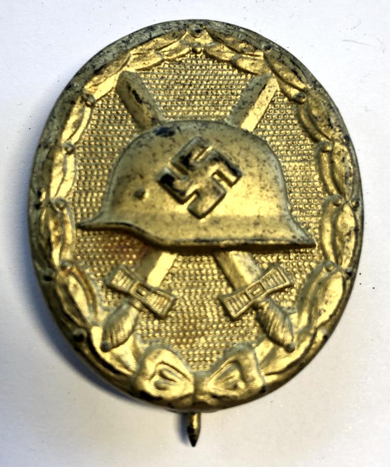 German Third Reich 1939 Wound Badge in Gold by Oberhoff & Cie., Ludenscheid.