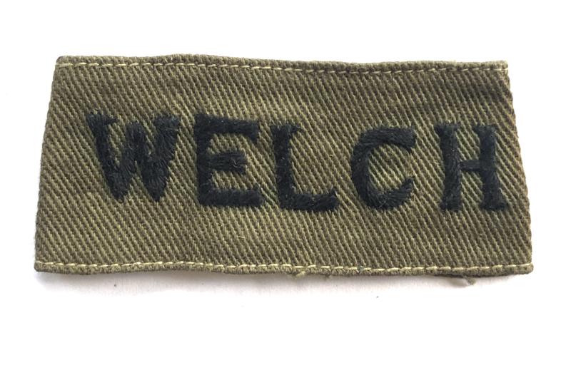 Welch Regiment 1950's slip-on shoulder title.