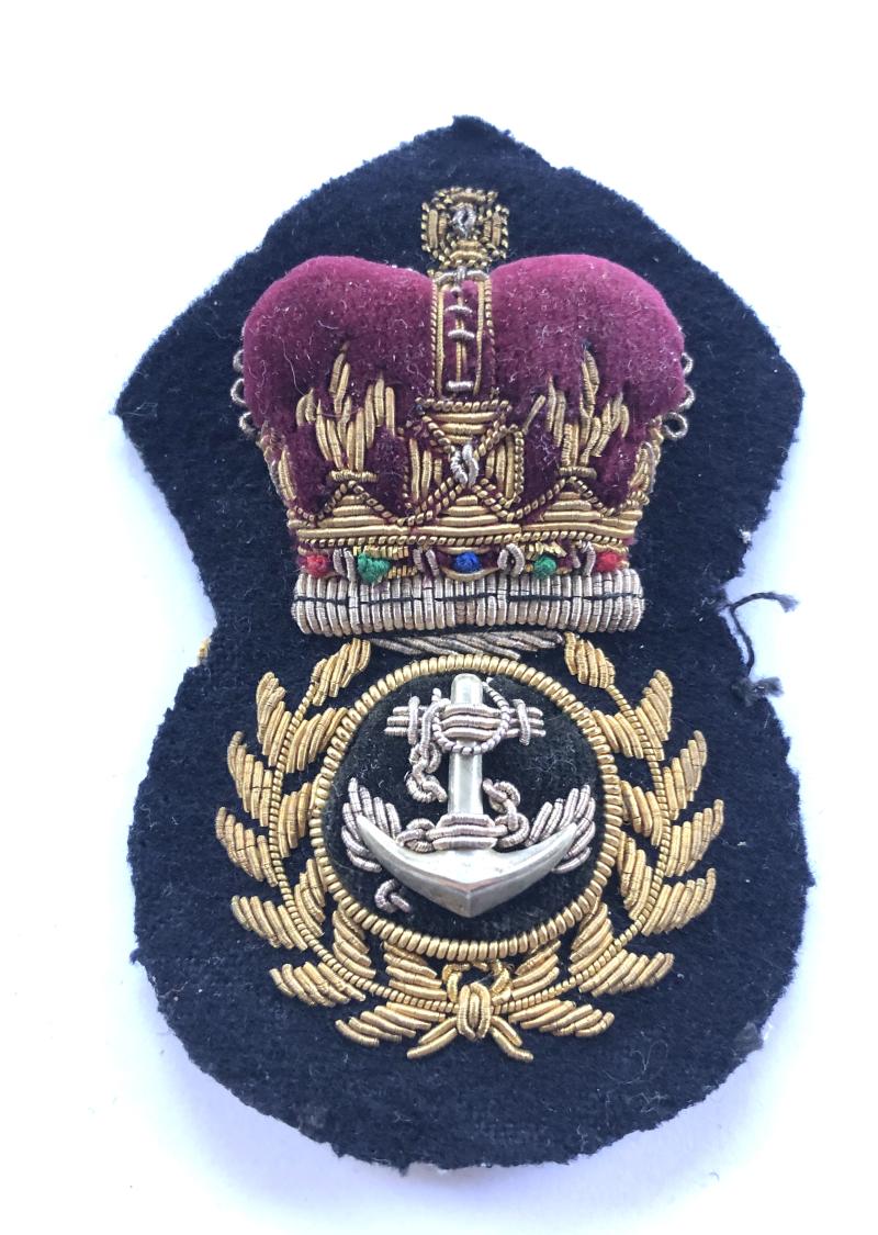 Royal Navy post 1953 Chief Petty Officer's bullion cap badge,