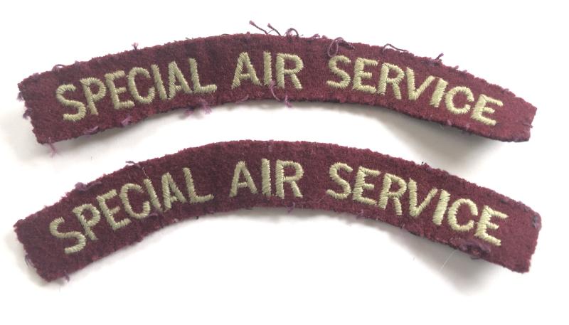 SPECIAL AIR SERVICE pair of 1950's shoulder titles.