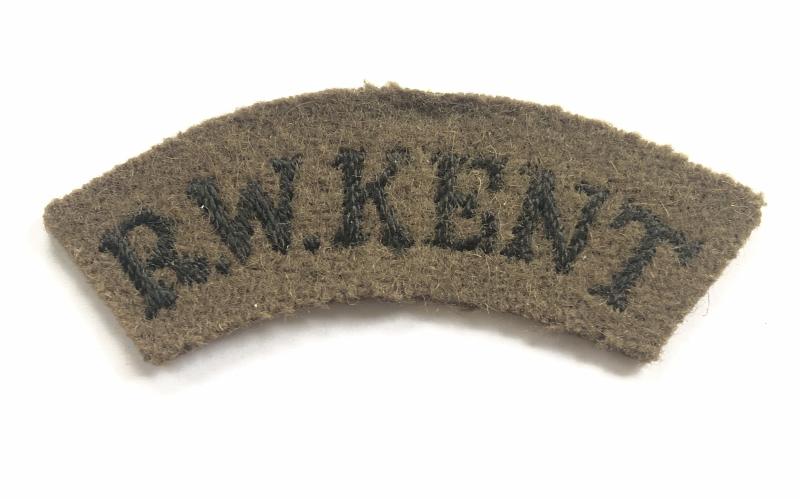 R.W. KENT Royal West Kent shoulder title.