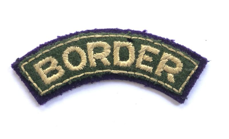 BORDER WW2 1st Bn. Border Regiment shoulder title  c. 1942-45..