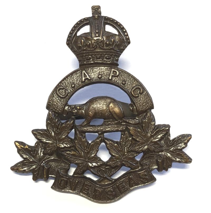 Canadian Army Pay Corps WW1 Overseas OSD cap badge by Gaunt.