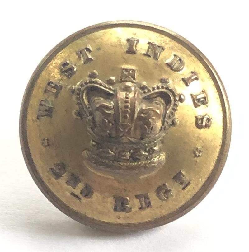 2nd West Indies Regiment Victorian Officer's gilt button by Jennens,