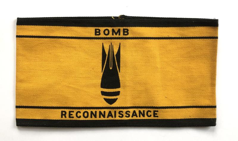 WW2 Home Front ARP Printed Bomb Reconnaissance Armband.