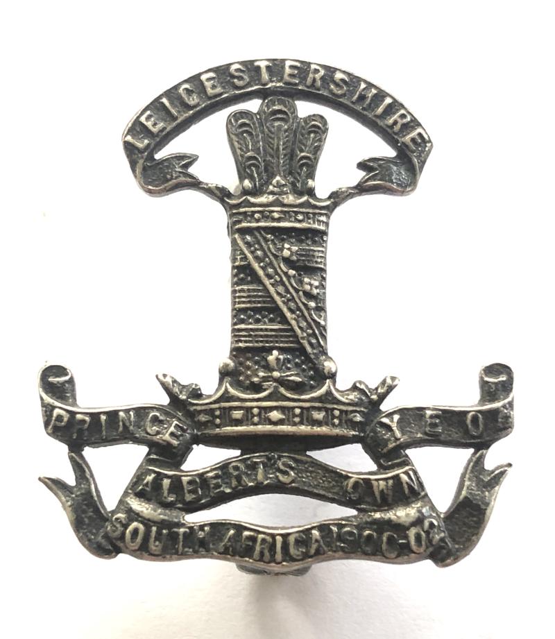 Prince Albert’s Own Leicestershire Yeomanry WW2 silver cap badge.