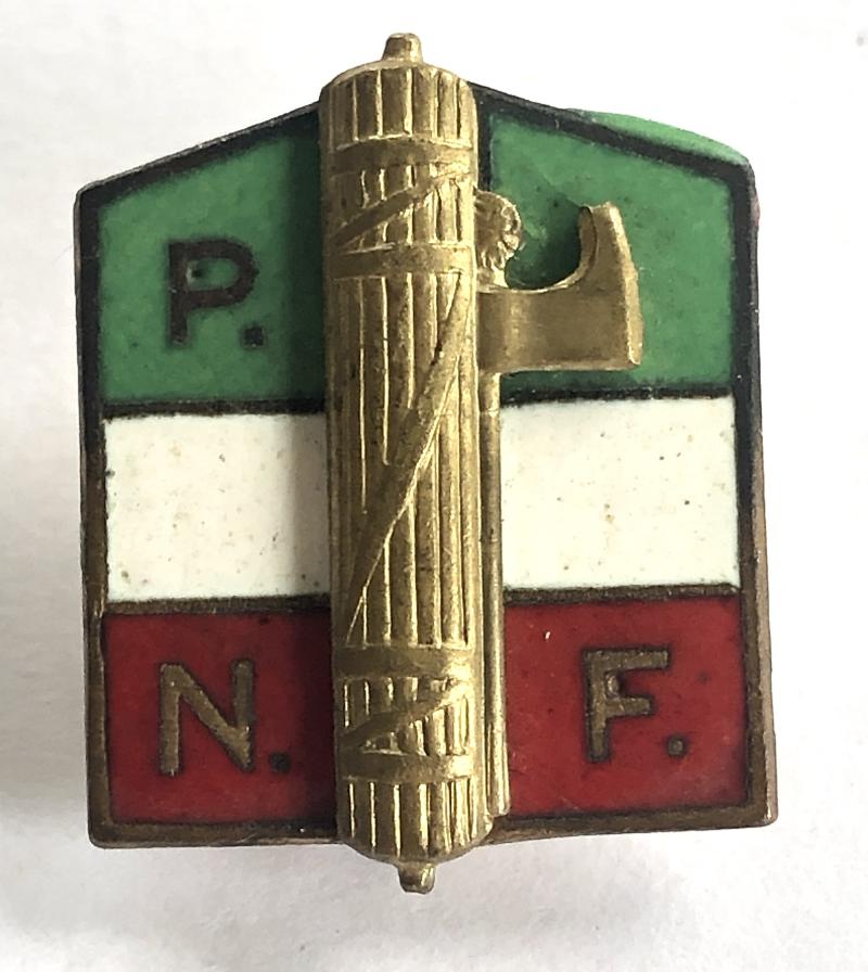 Italian National Fascist Party (PNF) membership lapel badge c. 1922-45.