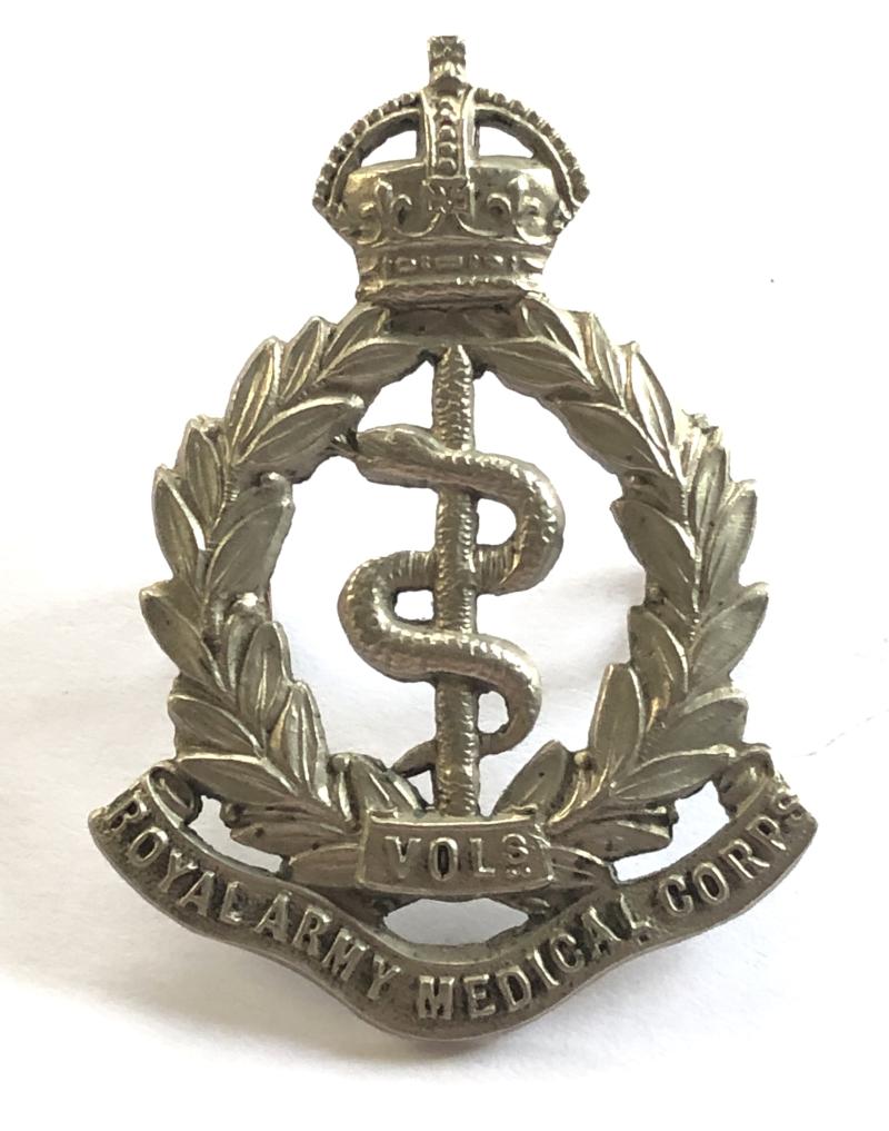 Royal Army Medical Corps Volunteers Edwardian cap badge c.1901-08.