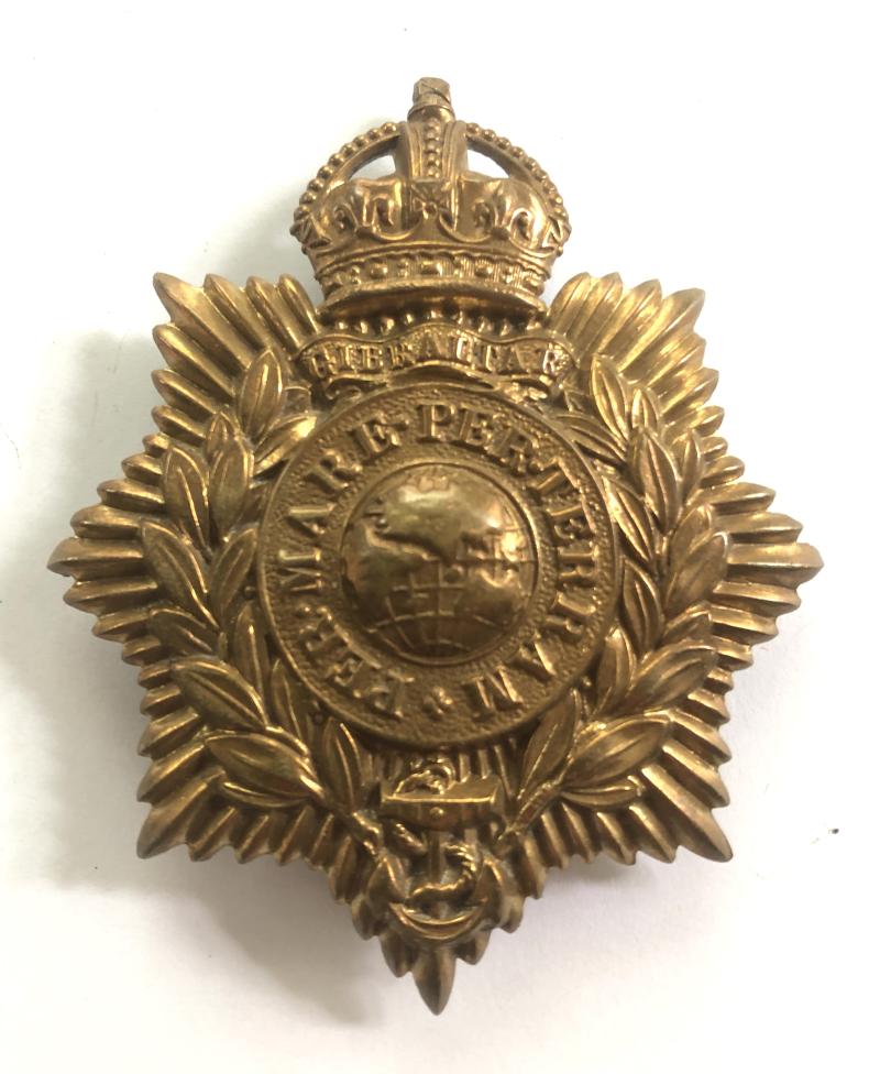 Royal Marines helmet plate c. 1905-52.