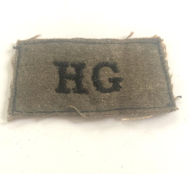 HOME GUARD WW2 slip-on shoulder title c. 1940-44.