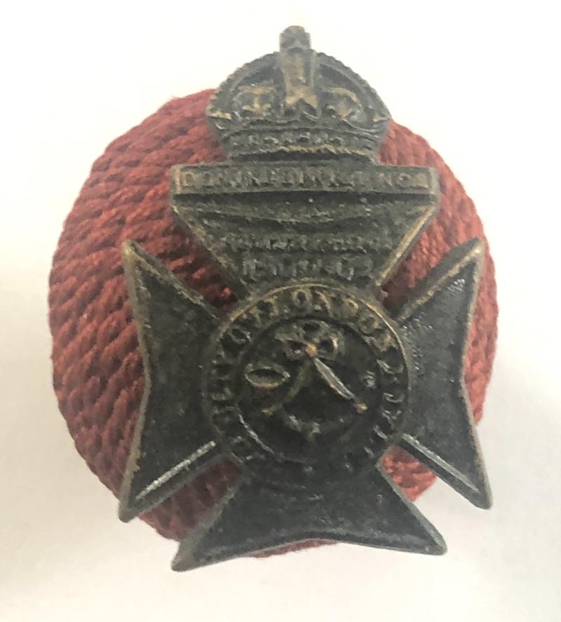 2nd City of London Rifles Officer’s cord boss c. 1905-08.
