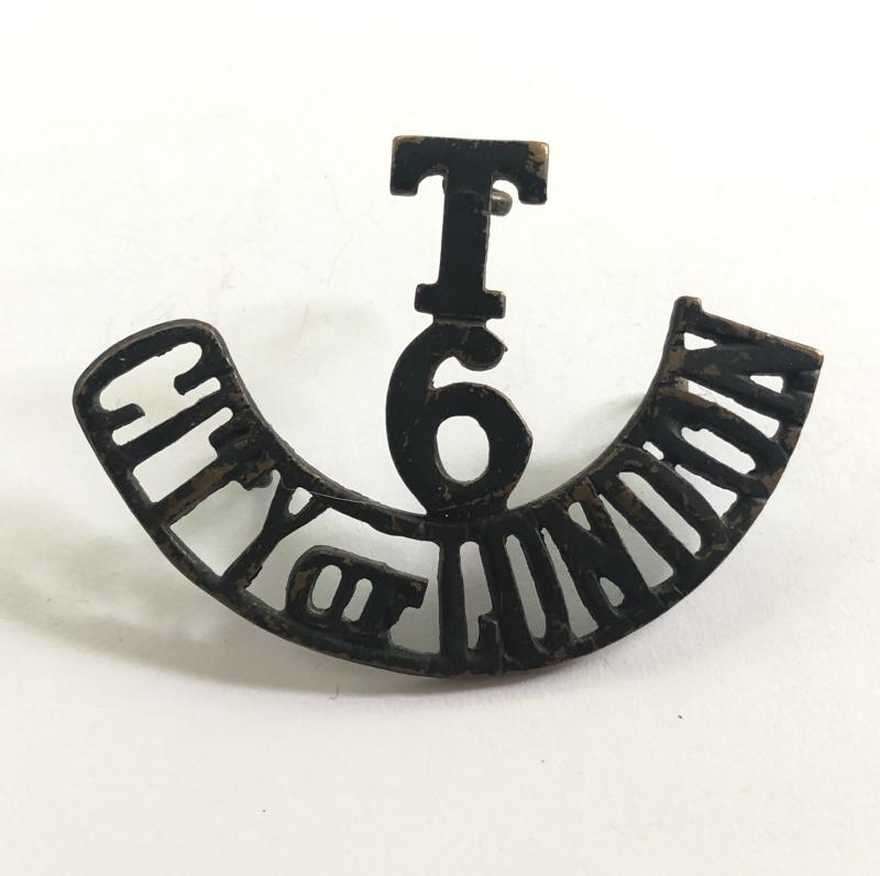 T / 6 / CITY OF LONDON post 1908 shoulder title.
