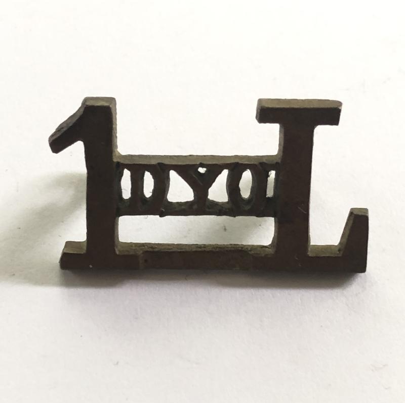 1 DYO L 1st Duke of York's Own Lancers (Skinners Horse) Indian Army shoulder title c. 1899-1921.