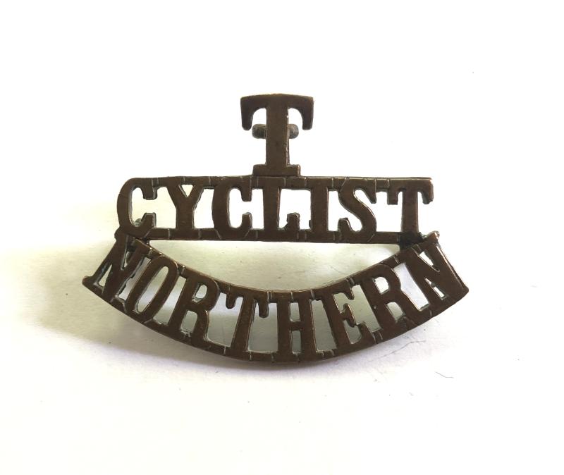 T / CYCLIST / NORTHERN WW1 shoulder title c. 1910-20.