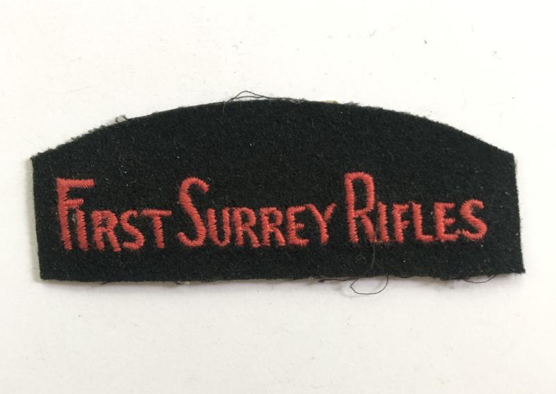 FIRST SURREY RIFLES 570th AA/Searchlight Regt Royal Artillery supplementary title c.1952-61.