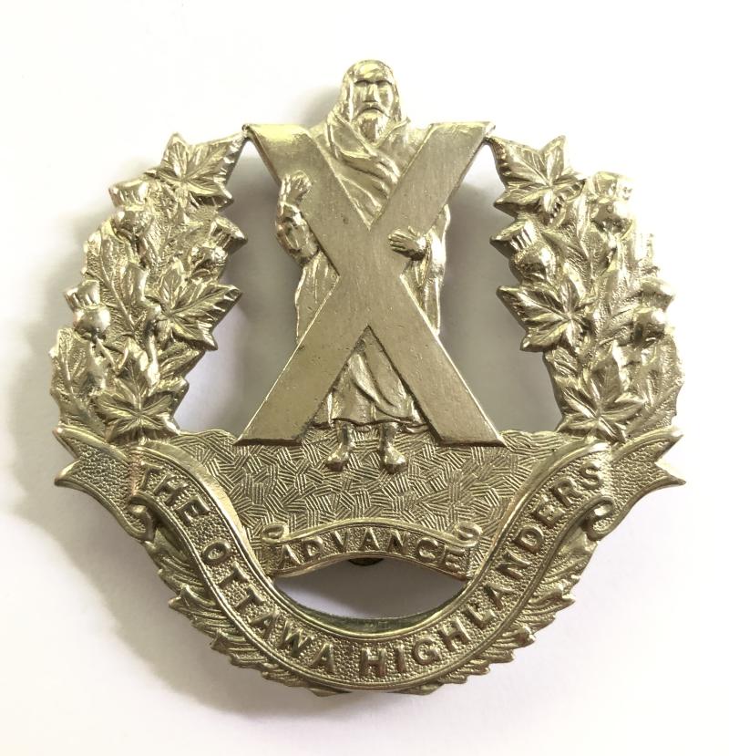 Canadian Ottawa Highlanders glengarry badge c.1922-33.