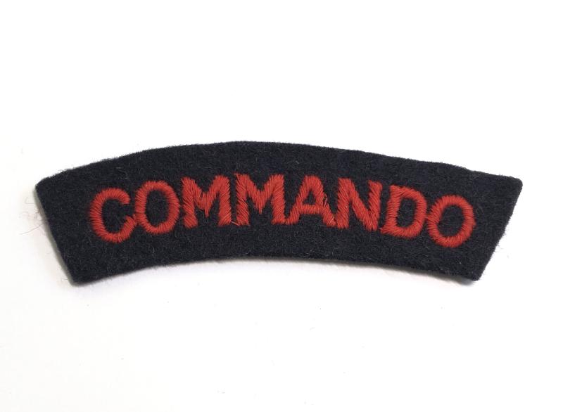 COMMANDO WW2 Special Forces cloth shoulder title.