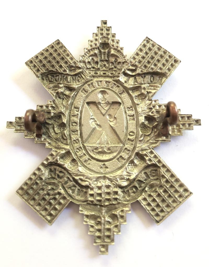 Scottish. 4th, 5th, 6th & 7th Bns. Black Watch (Royal Highlanders) glengarry badge c. 1908-15.