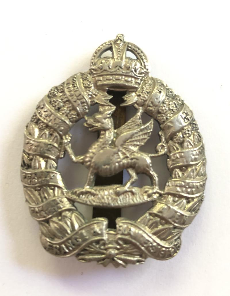 1st Monmouthshire Regiment WW2 Welsh cap badge c. 1922-46.
