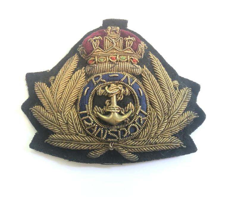 Royal Naval Transport WWI Officer’s bullion cap badge.