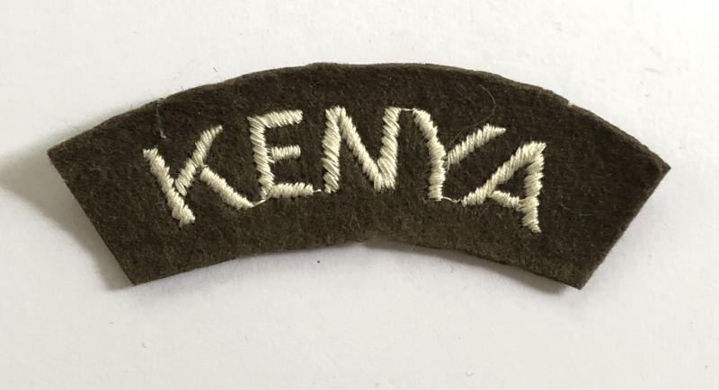 KENYA WW2 nationality shoulder title.