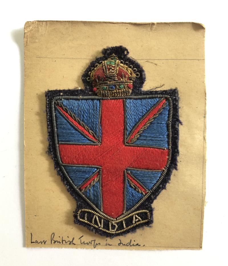British Forces In India Formation Sign Cloth Sleeve Badge c.1947-48.