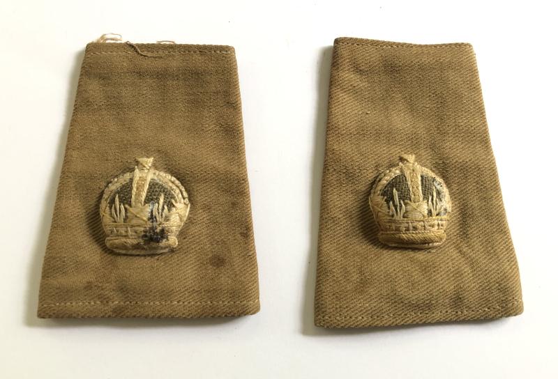 Far East WW2 Major's pair of rank shoulder slides.