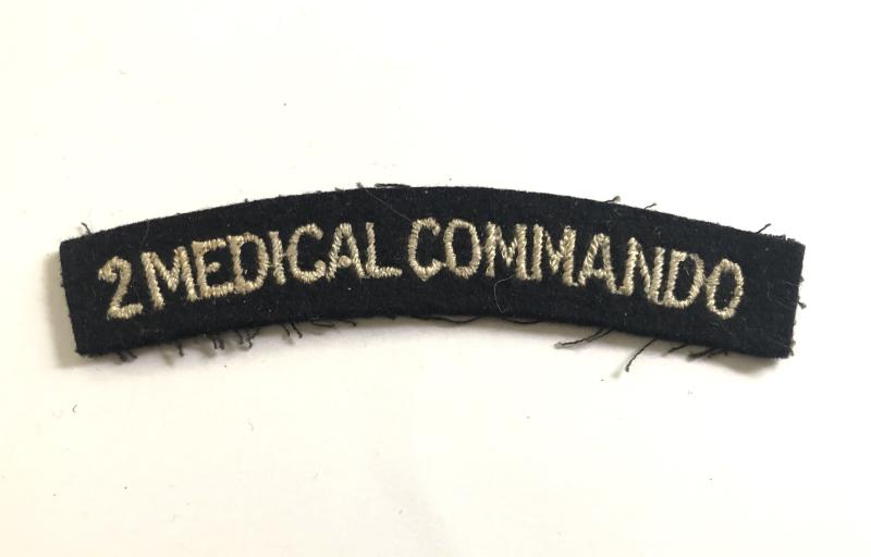 2 MEDICAL COMMANDO WW2 cloth shoulder title c. 1945.