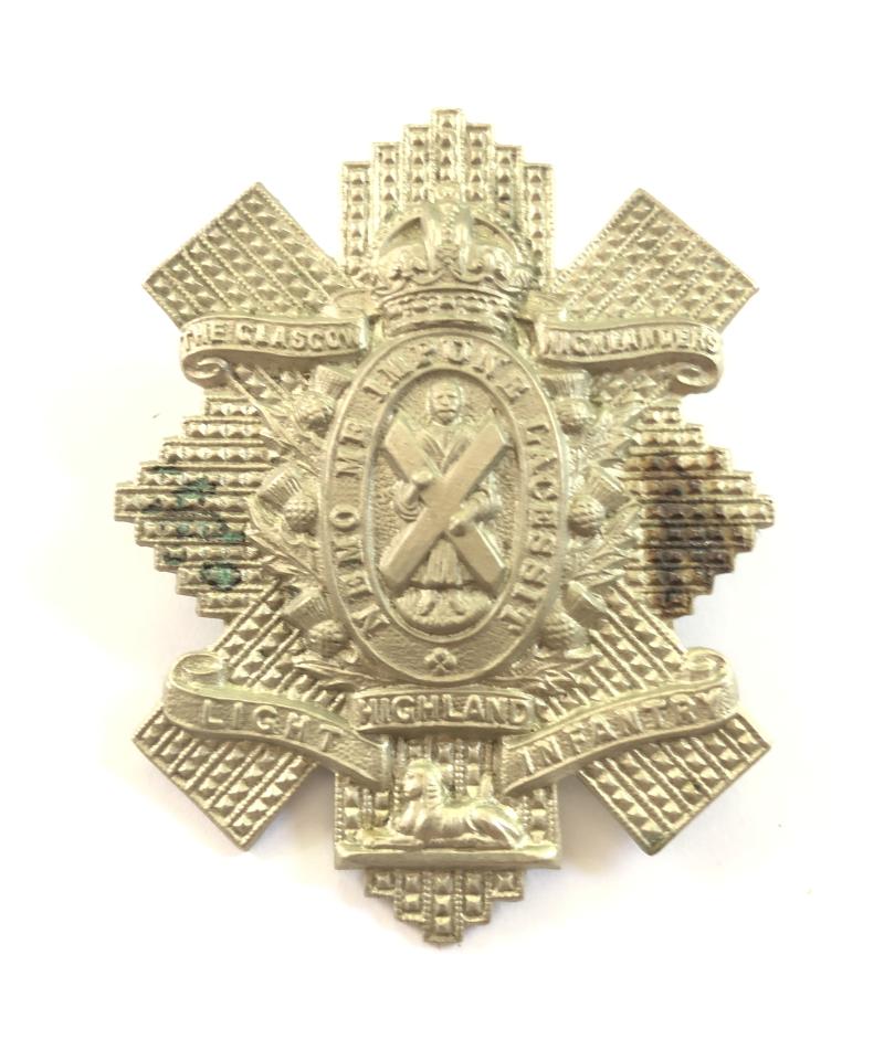 Glasgow Highlanders, Highland Light Infantry WW2 glengarry badge.
