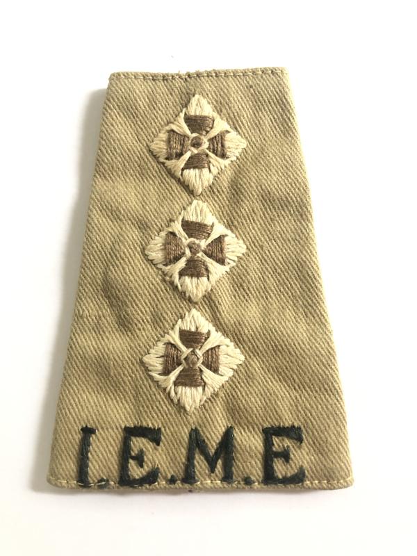 WW2 IEME Indian Electrical & Mechanical Engineers Captain's rank slide.