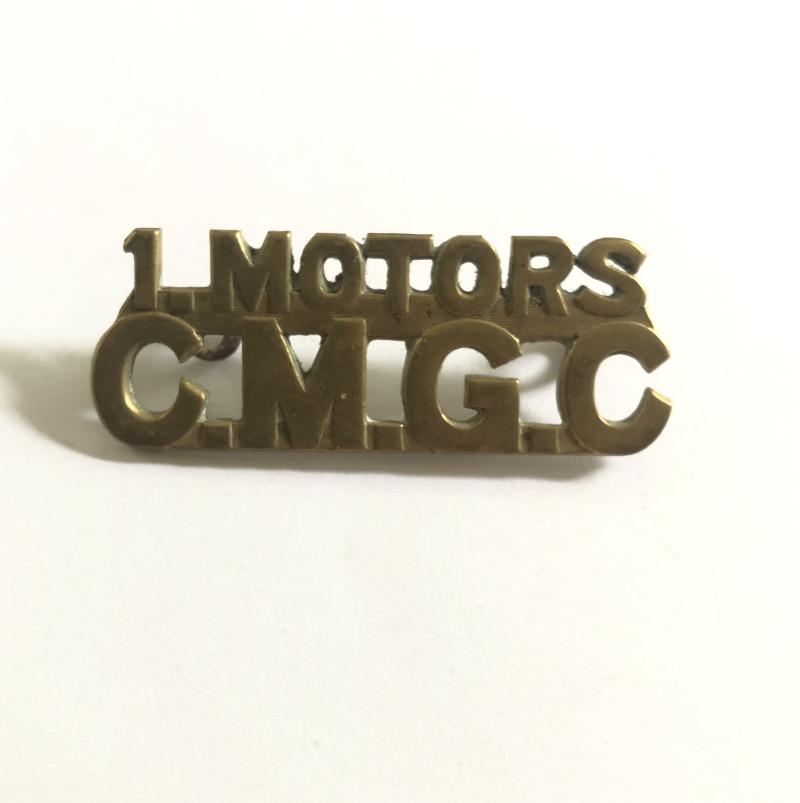 1 MOTORS / C.M.C.C Canadian WW1 shoulder title by  Roden.Roden Bros,