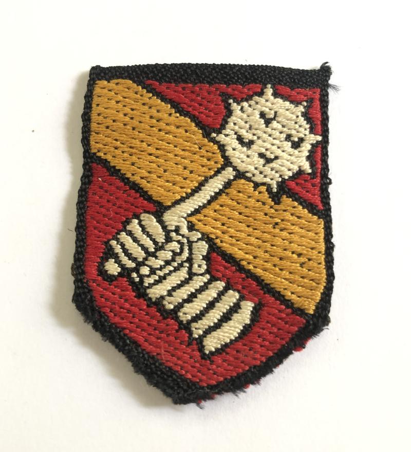 34th Armoured Brigade WW2 cloth embroidered formation sign.
