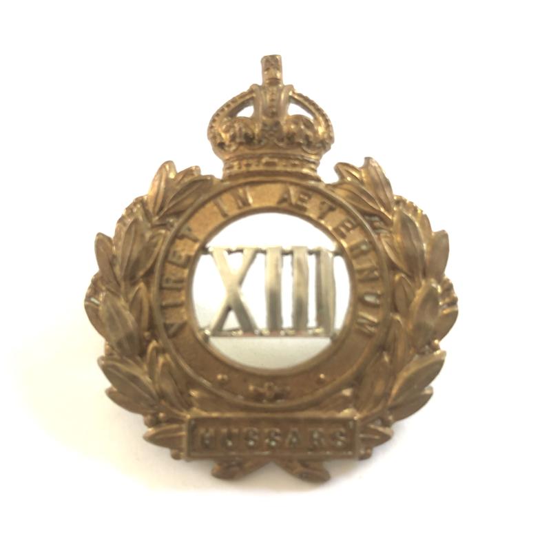13th Hussars WW1 cap badge c. 1901-22.
