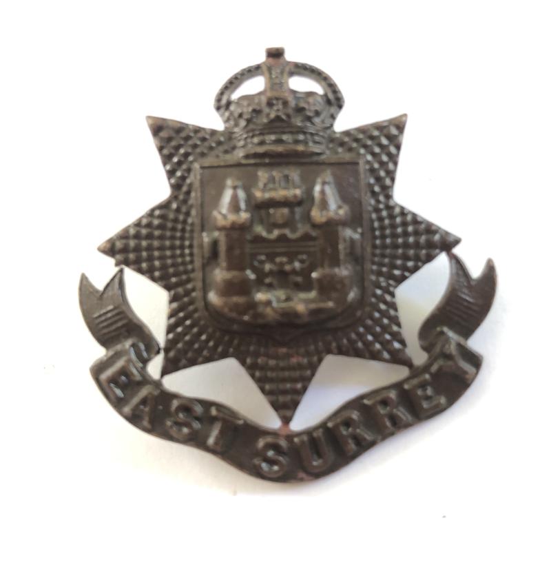 East Surrey Regiment OSD post 1902 cap badge.