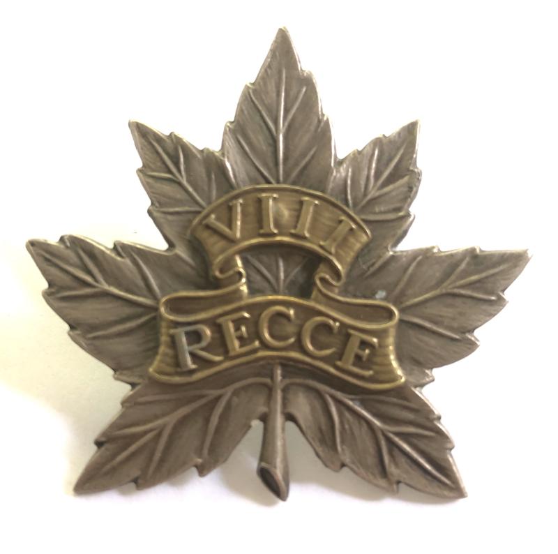 8th Reconnaissance Regiment WW2 Canadian cap badge.