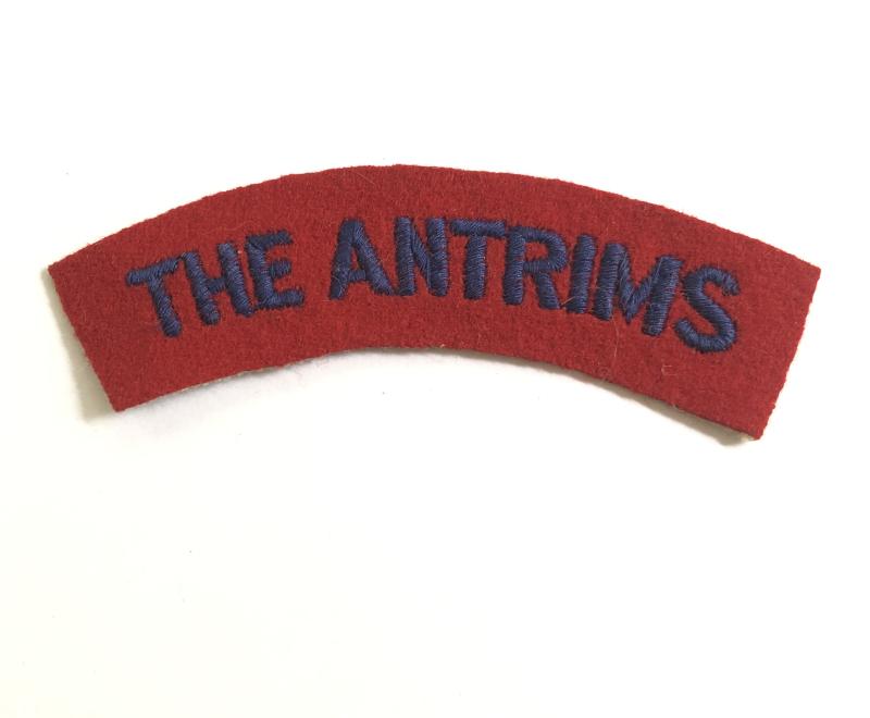 THE ANTRIMS 591st (Antrim) Field Sqn. RE Northern Irish cloth shoulder title
