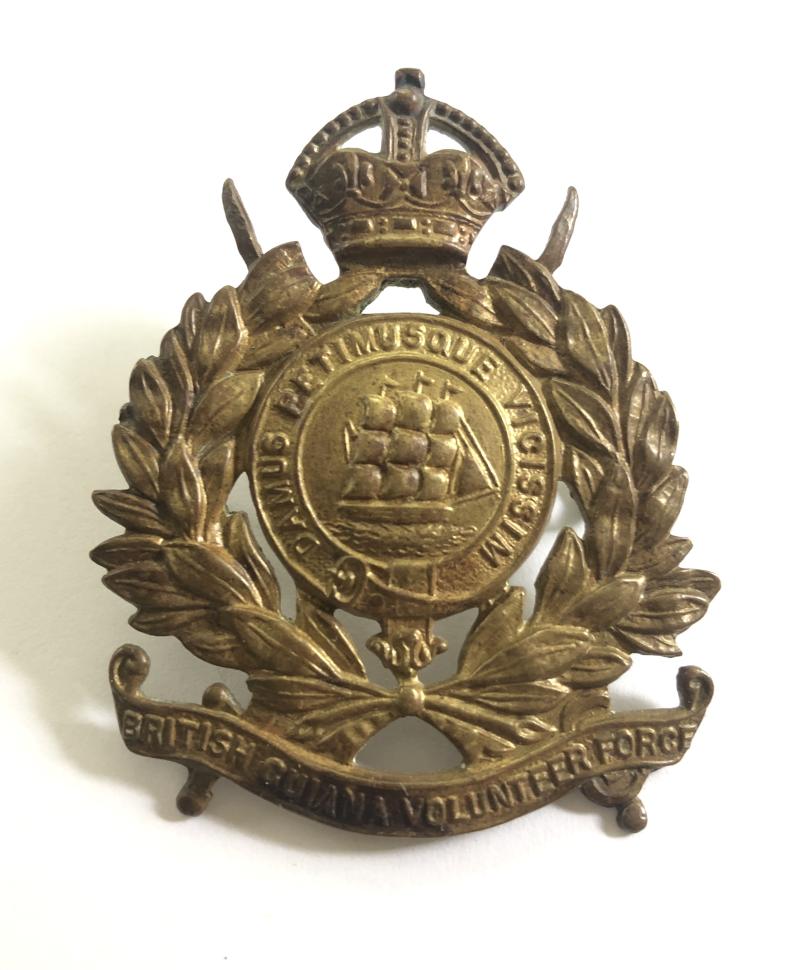 British Guiana Volunteer Force cap badge.