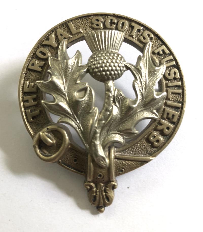2nd Bn. Royal Scots Fusiliers piper’s feather bonnet badge