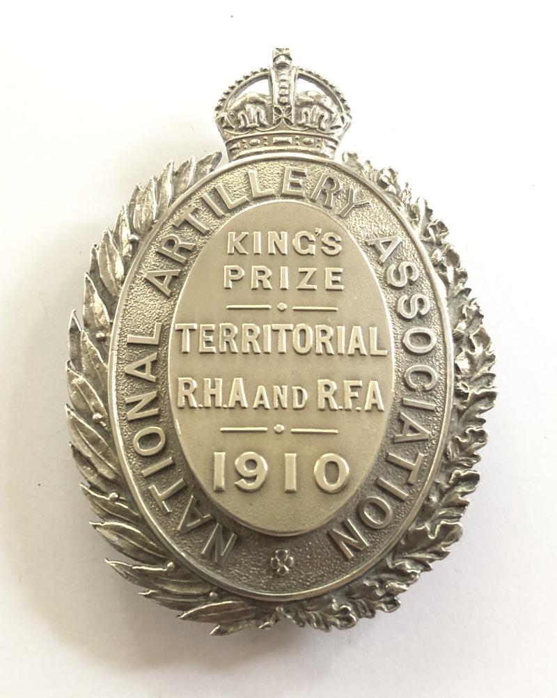 1910 National Artillery Association silver prize arm badge.