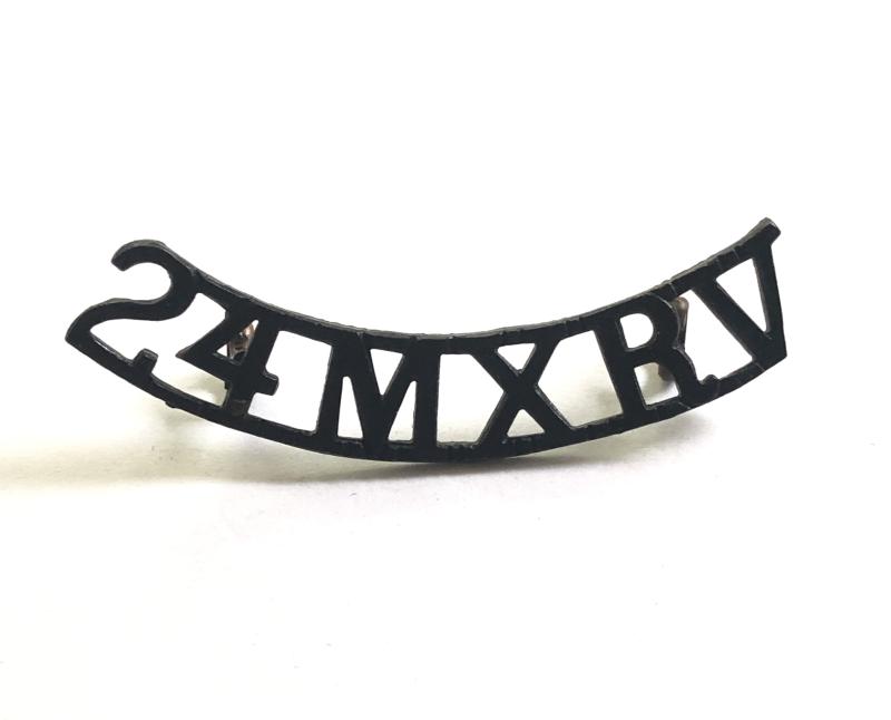 24 / MXRV Middlesex Rifle Volunteers pre 1908 shoulder title.