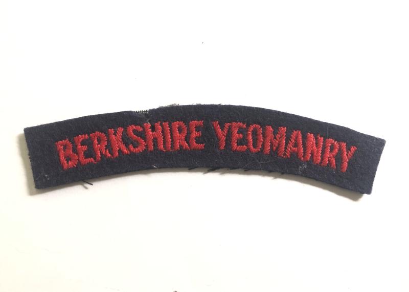 BERKSHIRE YEOMANRY 345th Medium Regiment Royal Atillery supplementary shoulder title.