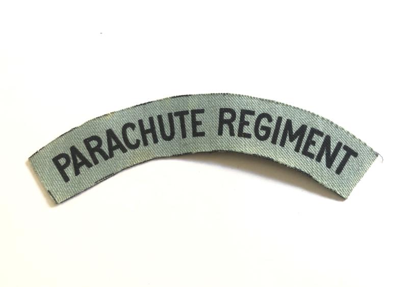 PARACHUTE REGIMENT WW2 printed shoulder title c. 1943-45..